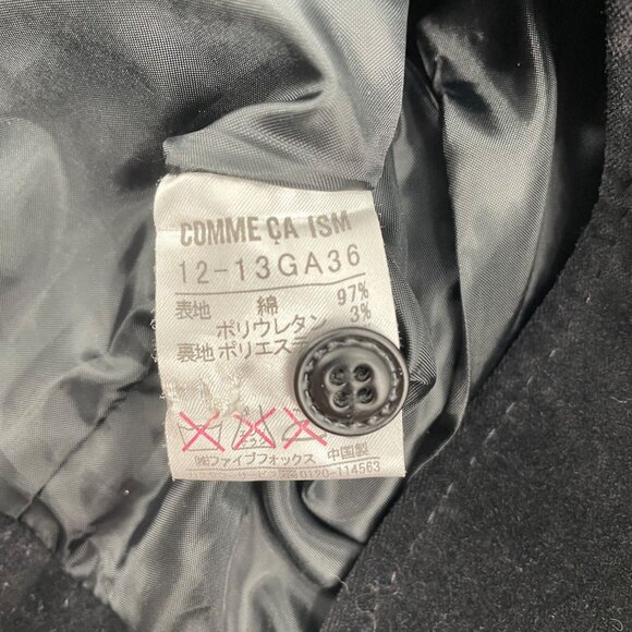 Comme Ca Ism Womens Blazer Size 4 Velvet Black Jacket Tailored Fit Dark Academia - Picture 4 of 7